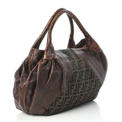 Fendi Zucca Nappa Nuvolata Vitello Tortuga Spy Tobacco Moro 3 of 18