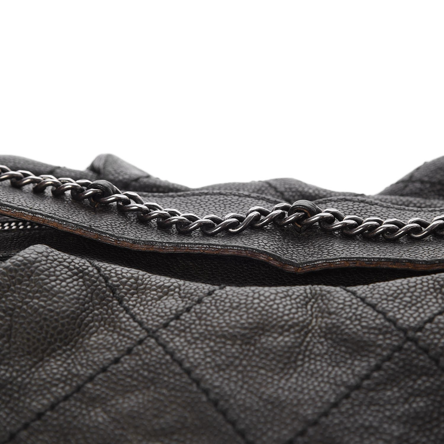Chanel Caviar Stitched Large Outdoor Hobo Black 8 of 8