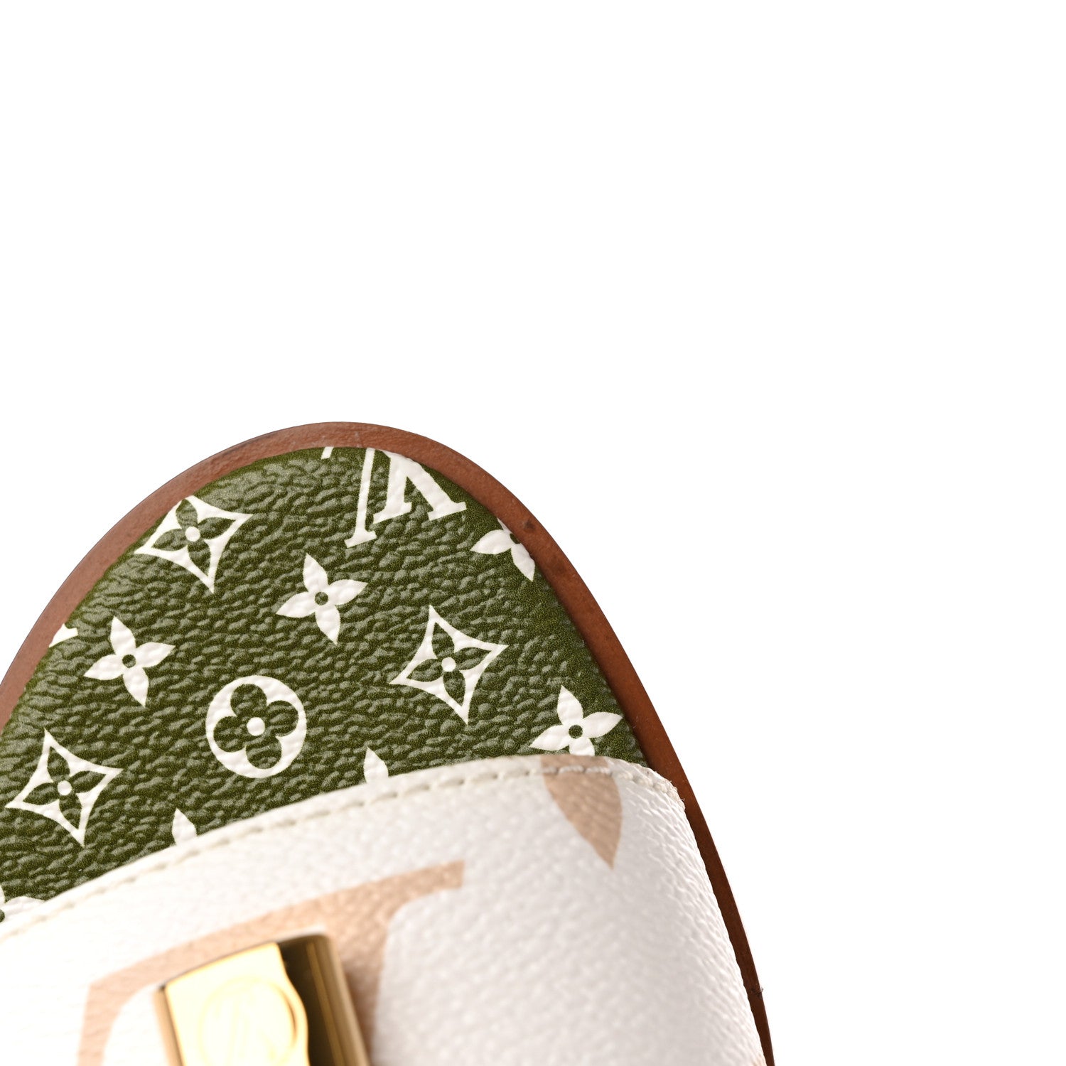 Louis Vuitton Monogram Giant Lock It Flat Mule 37 Kaki 9 of 12