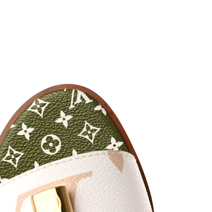 Louis Vuitton Monogram Giant Lock It Flat Mule 37 Kaki 9 of 12