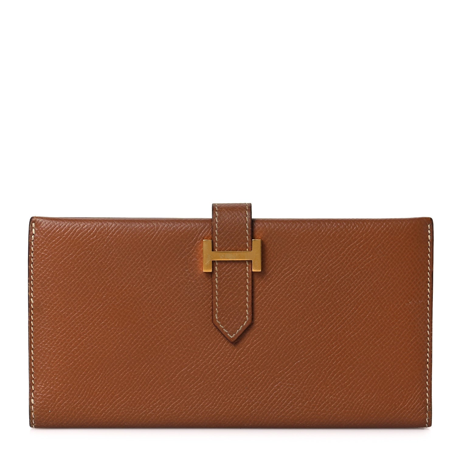 Hermes Courchevel Bearn Gusset Wallet Gold 1 of 7