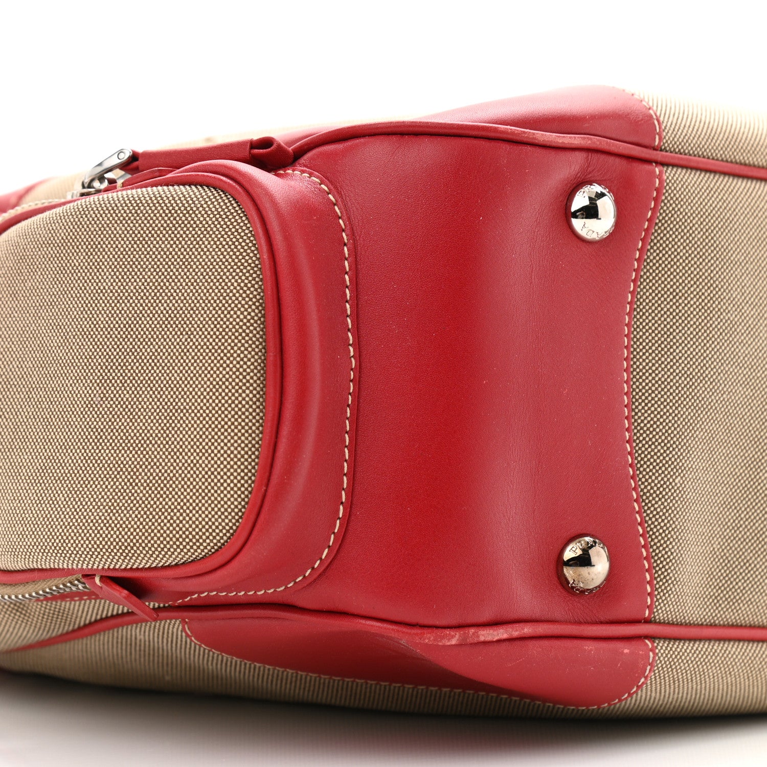 Prada Jacquard Logo Hobo Corda Rosso 8 of 10