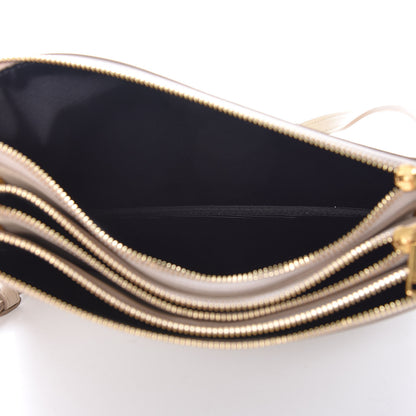 Celine Lambskin Large Trio Crossbody Bag Linen 7 of 9