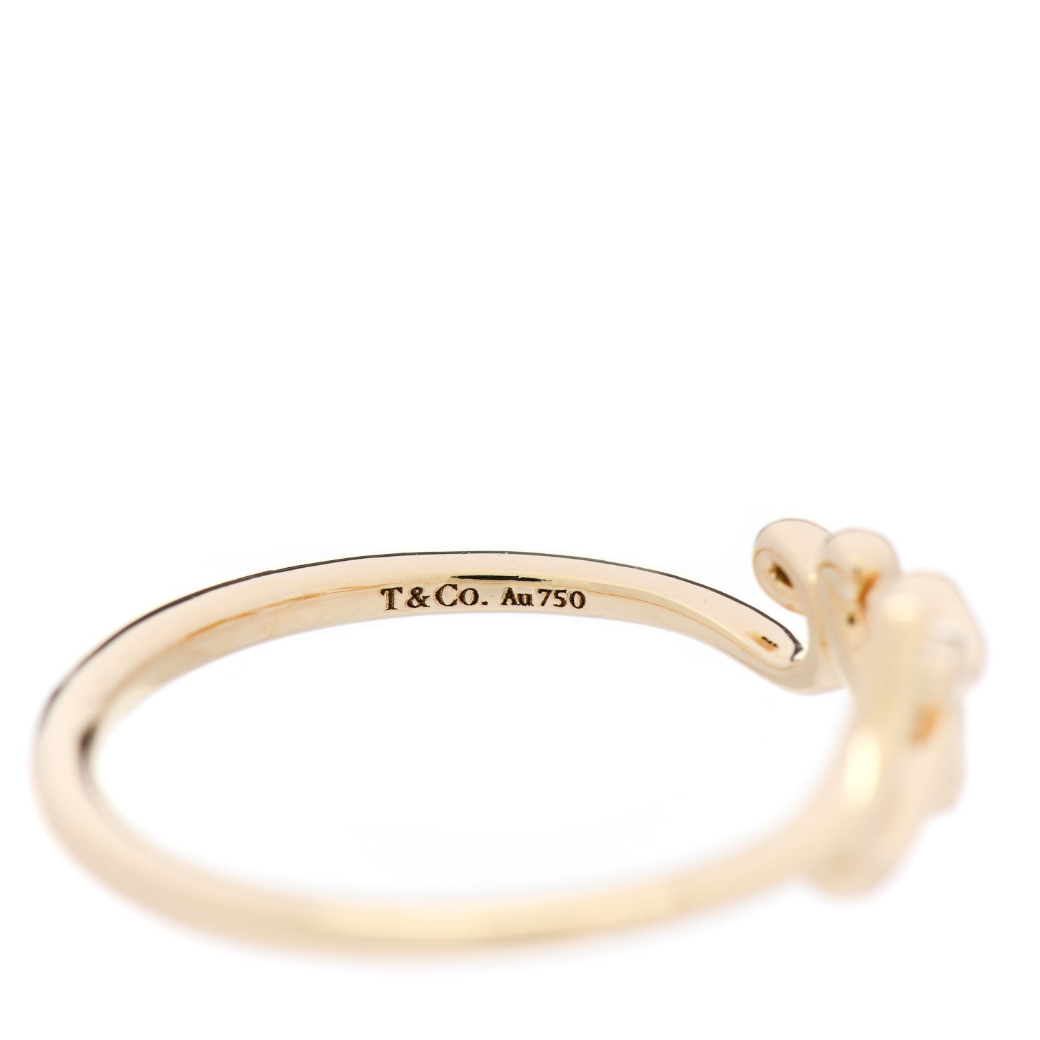 Tiffany 18K Yellow Gold Mini Paloma's Graffiti Love Ring 54 7 4 of 4