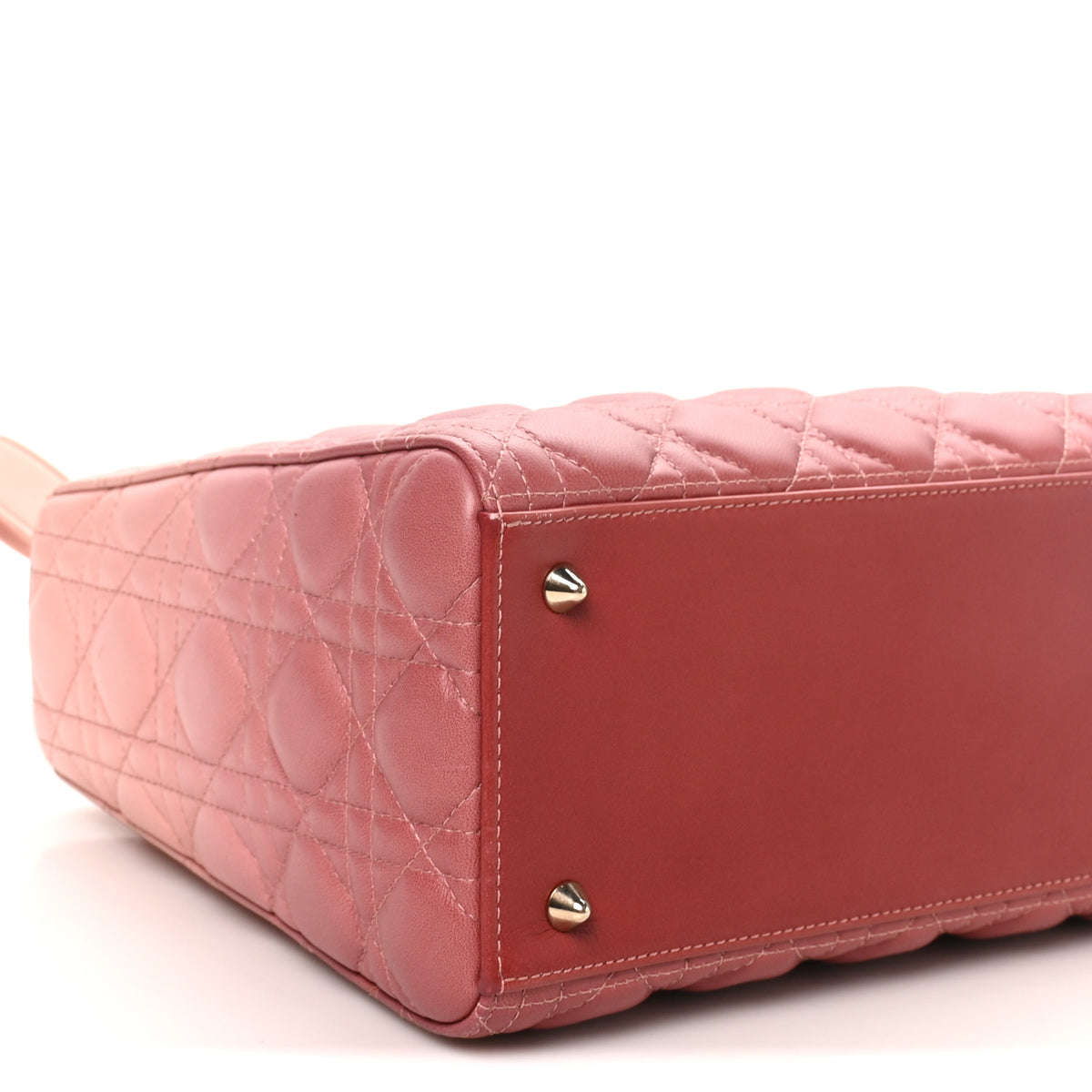 Christian Dior Lambskin Cannage Gradient Medium Lady Dior Pink 9 of 10