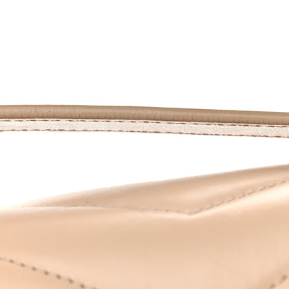 Saint Laurent Calfskin Y Quilted Monogram Medium Loulou Chain Satchel Nude Powder 7 of 11