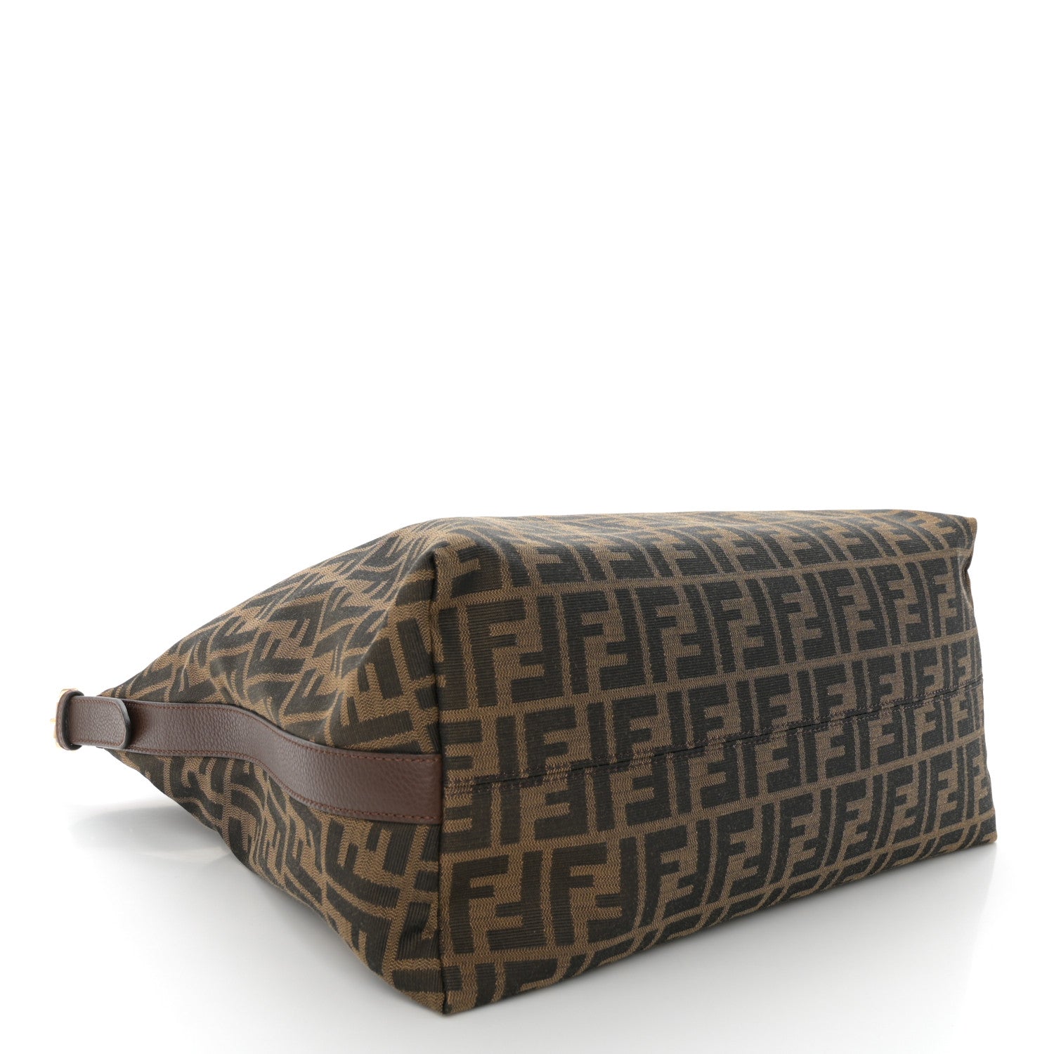 Fendi Zucca Vitello Artic Large Hobo Tobacco Castagna 4 of 10