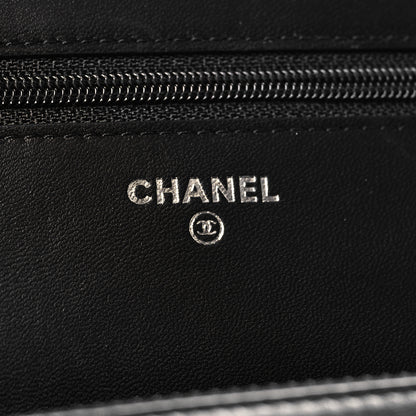 Chanel Lambskin Quilted Wallet On Chain WOC Black 6 of 12