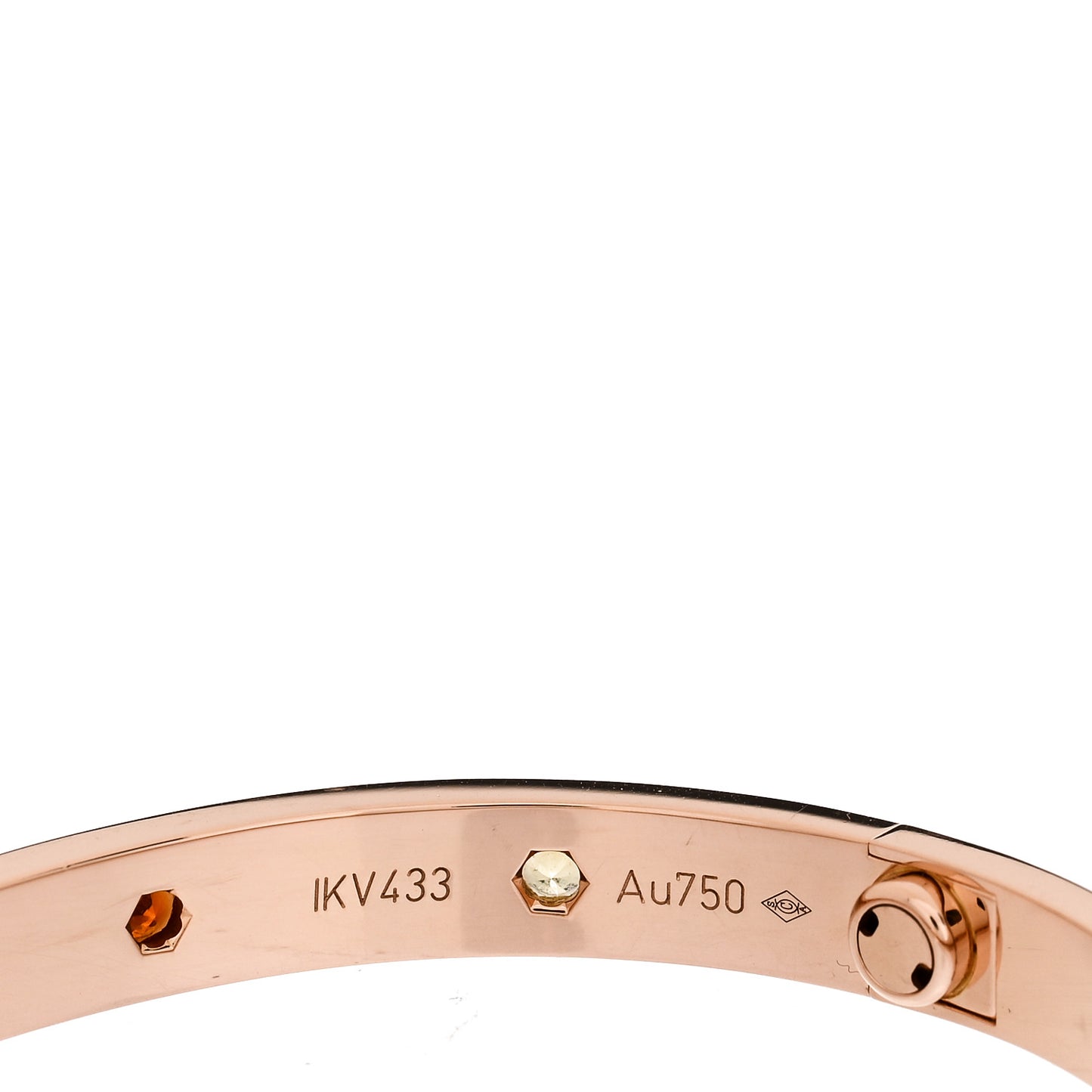 18K Pink Gold Sapphire Garnet Amethyst LOVE Bracelet 17