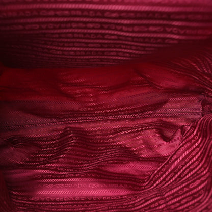 Prada Tessuto Nylon Saffiano Pocket Tote Ibisco 5 of 10