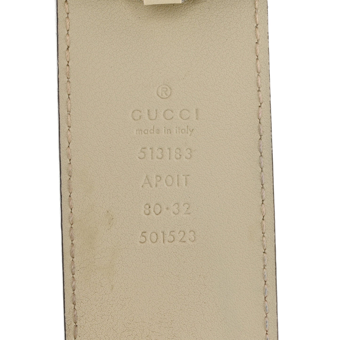 Calfskin Crystal Double G 40mm Belt 80 32 White Multicolor