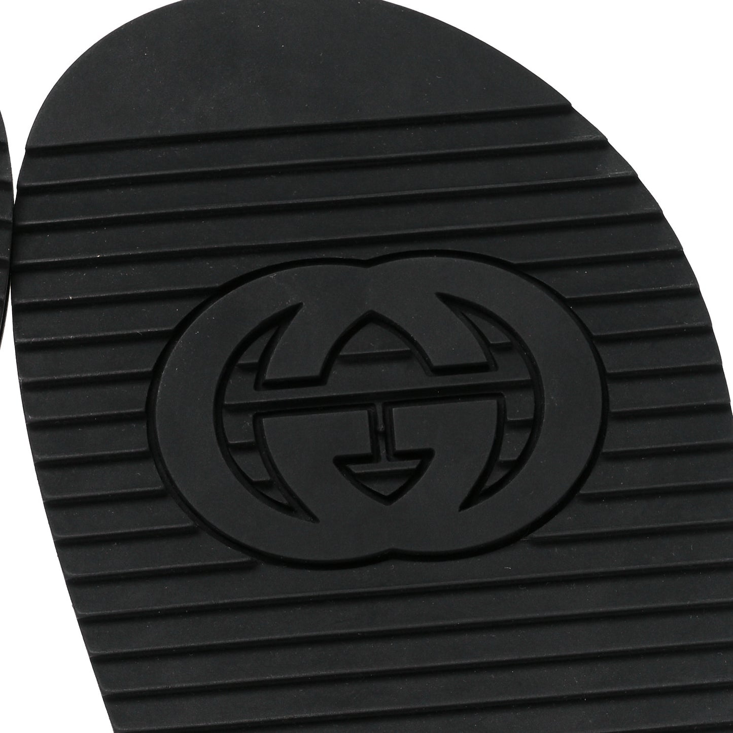 Logo Calfskin Slingback Sandals 38 Black