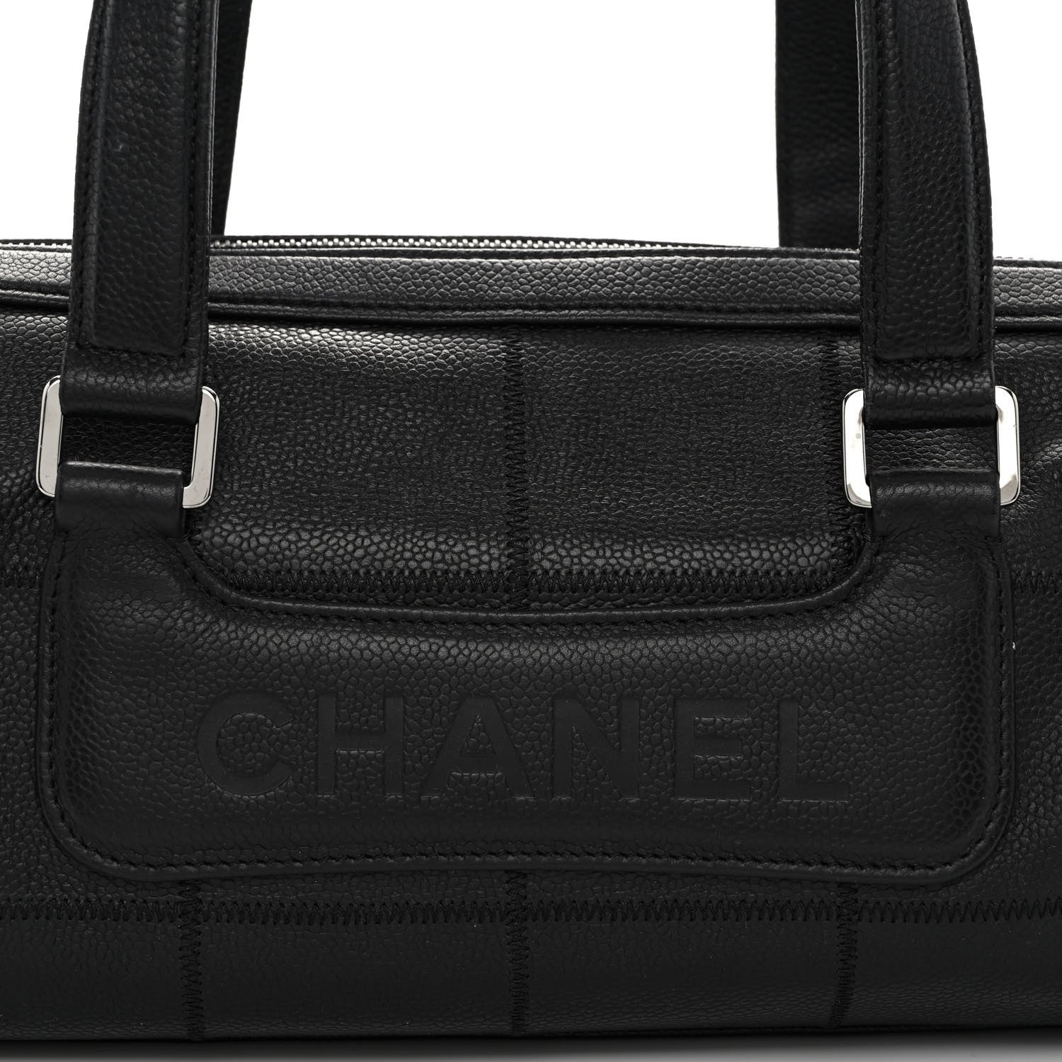 Chanel Caviar Square Stitched Tote Black 8 of 10