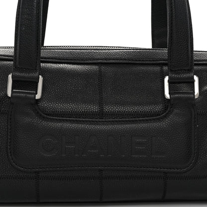 Chanel Caviar Square Stitched Tote Black 8 of 10