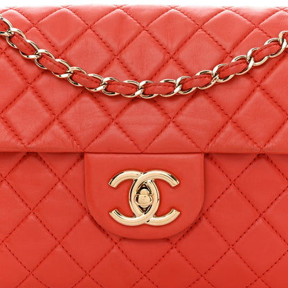 Chanel Lambskin Quilted XL Maxi Single Flap Red 8 of 15