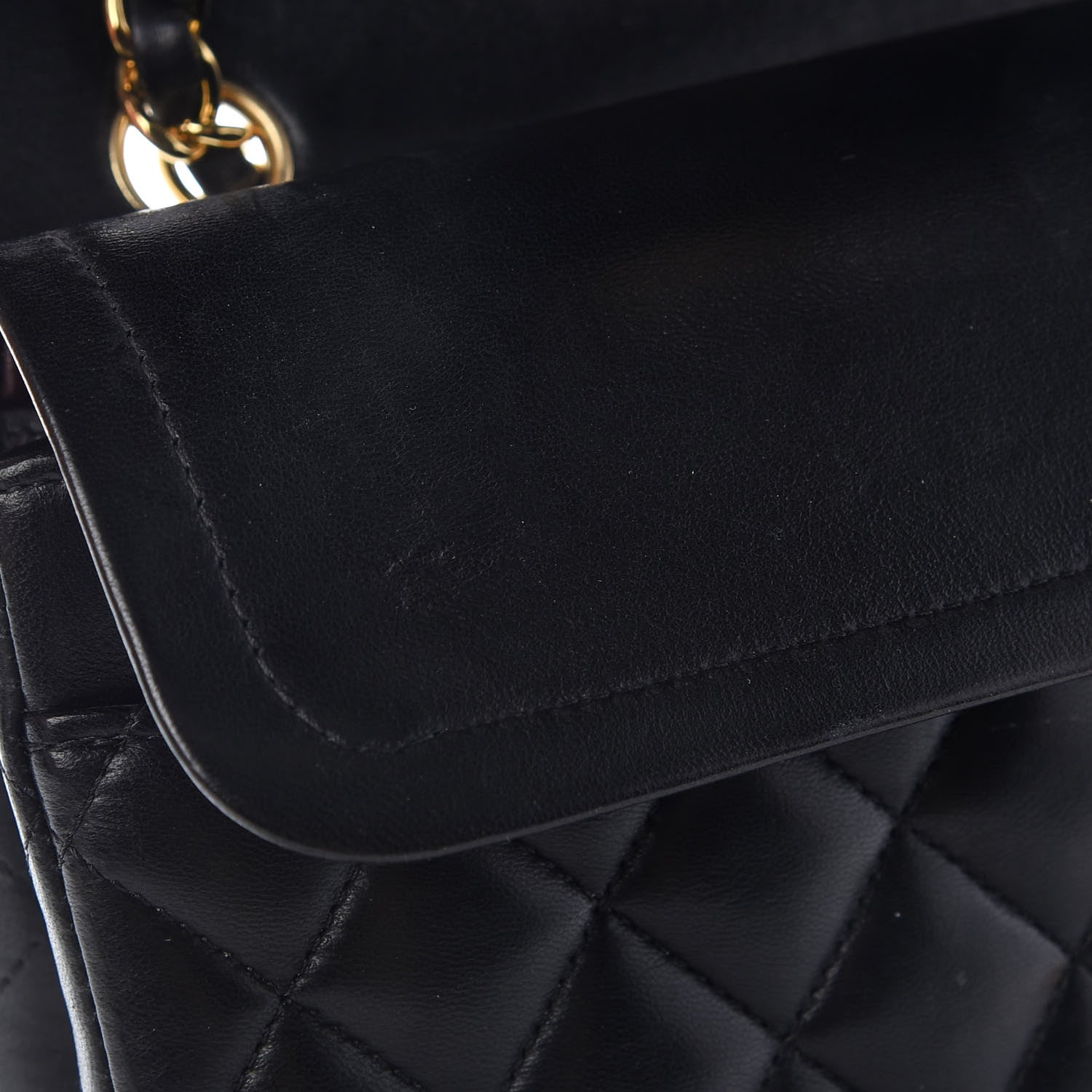 Chanel Lambskin Quilted Medium Double Flap Black 9 of 13