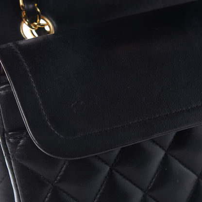 Chanel Lambskin Quilted Medium Double Flap Black 9 of 13