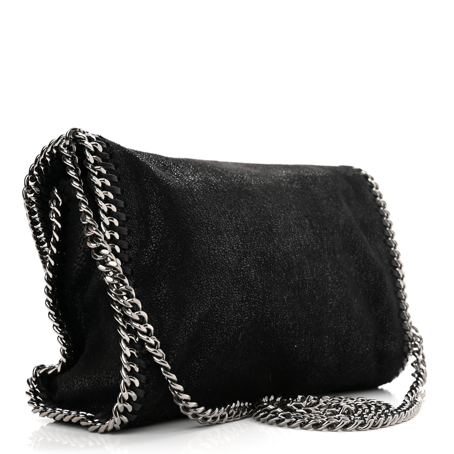 Shaggy Deer Mini Falabella Shoulder Bag Black