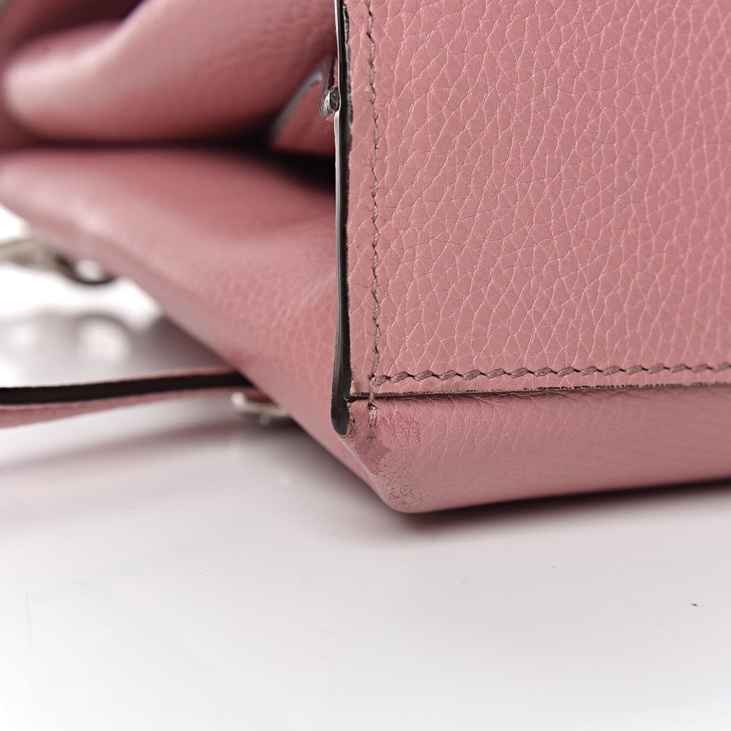Cellarius Calfskin Small Bamboo Daily Top Handle Bag Carmine Rose