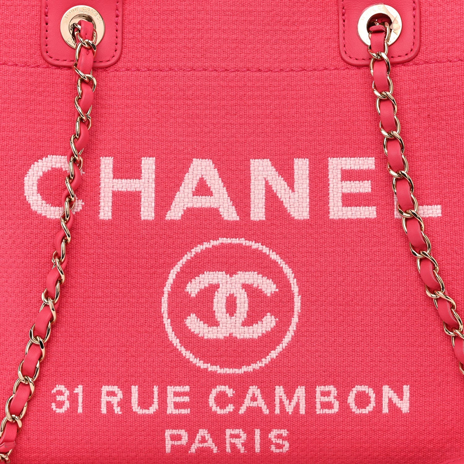 Chanel Mixed Fibers Calfskin Small Deauville Tote Pink 9 of 11