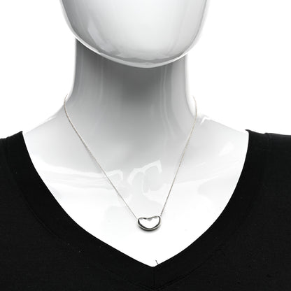 Tiffany Sterling Silver 19mm Elsa Peretti Bean Pendant Necklace 2 of 4