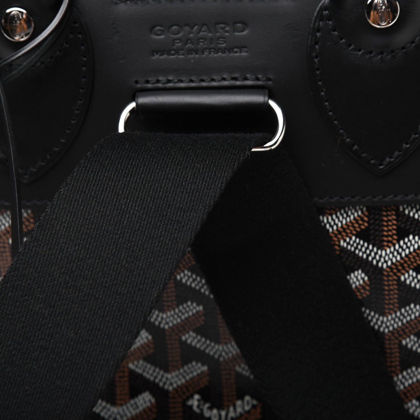 Goyardine Calfskin Alpin MM Backpack Black