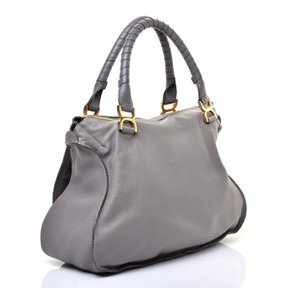 Chloe Calfskin Large Marcie Satchel Cashmere Grey 3 of 11