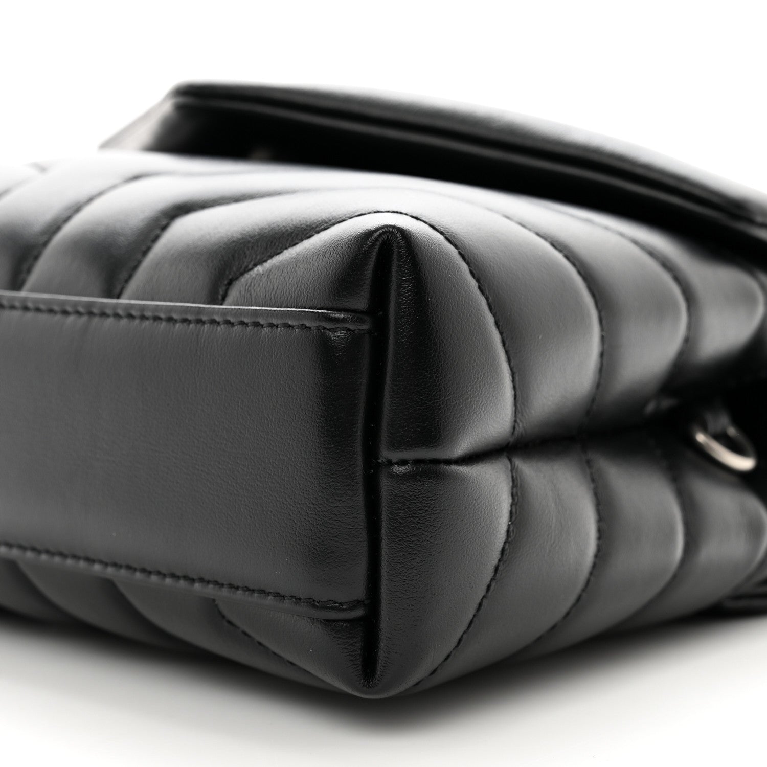 Saint Laurent Calfskin Y Quilted Monogram Toy Loulou Crossbody Bag Black 12 of 12