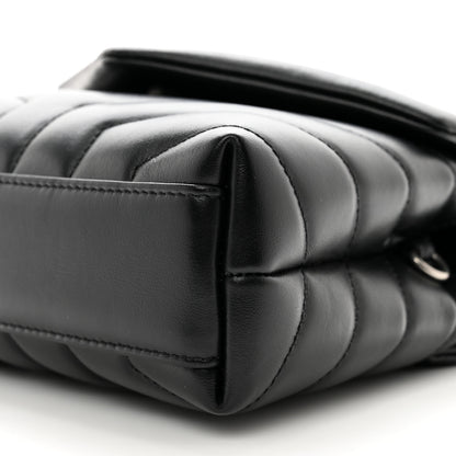 Saint Laurent Calfskin Y Quilted Monogram Toy Loulou Crossbody Bag Black 12 of 12