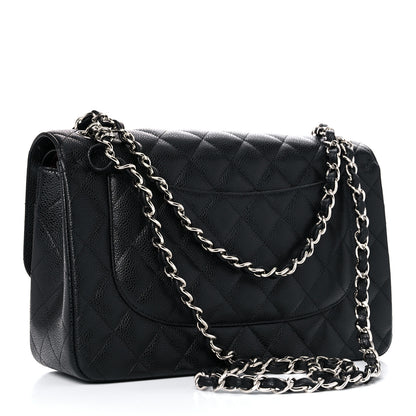 Chanel Caviar Quilted Jumbo Double Flap Black 2 of 10