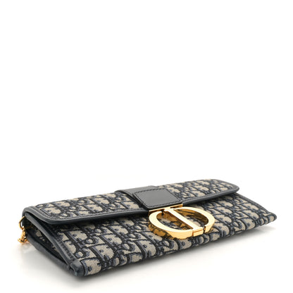 Christian Dior Oblique 30 Montaigne Chain Pouch Blue 4 of 12