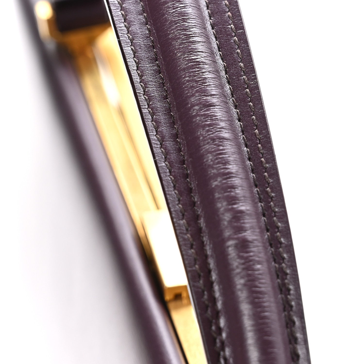 Celine Patina Box Calfskin Medium Clasp Bag Bordeaux 11 of 11