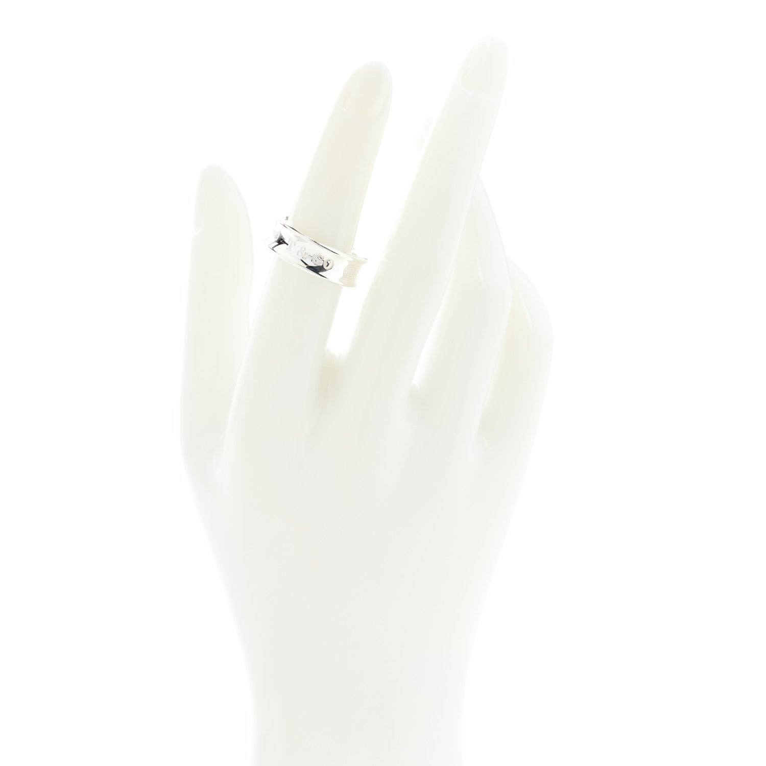 Tiffany Sterling Silver 1837 Band Ring 51 5.75 2 of 8