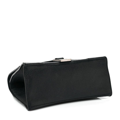 Balenciaga Grained Calfskin Small Hourglass Top Handle Bag Black 4 of 9