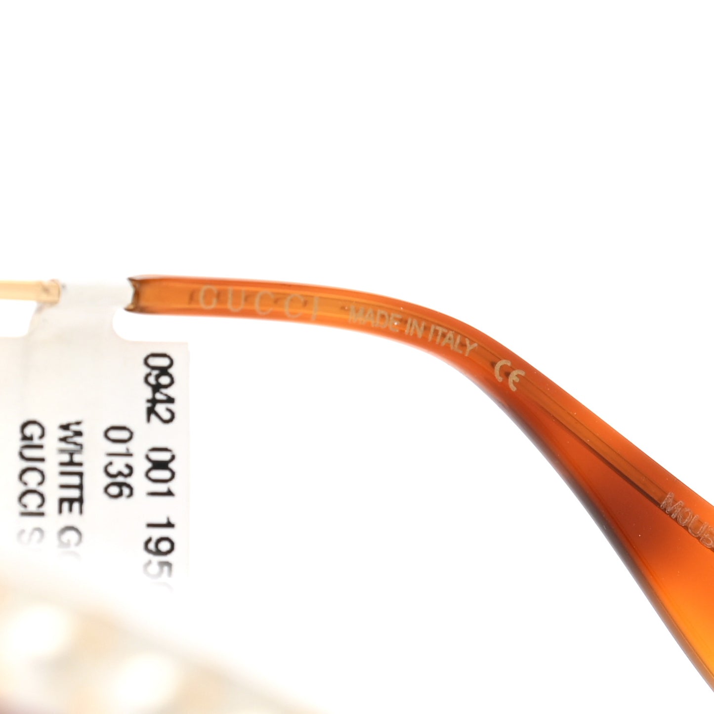 Pearl Cat Eye Sunglasses GG0212S White