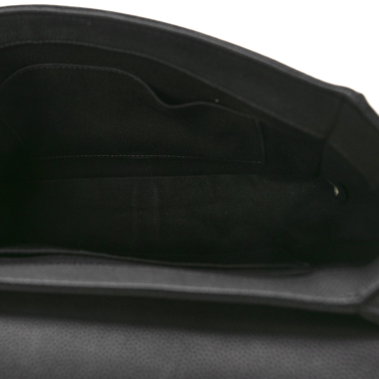 Washed Caviar Quilted Small Square Turn Around Ligne Flap Dark Grey