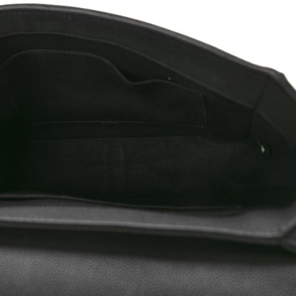 Chanel Washed Caviar Quilted Small Square Turn Around Ligne Flap Dark Grey 5 of 14