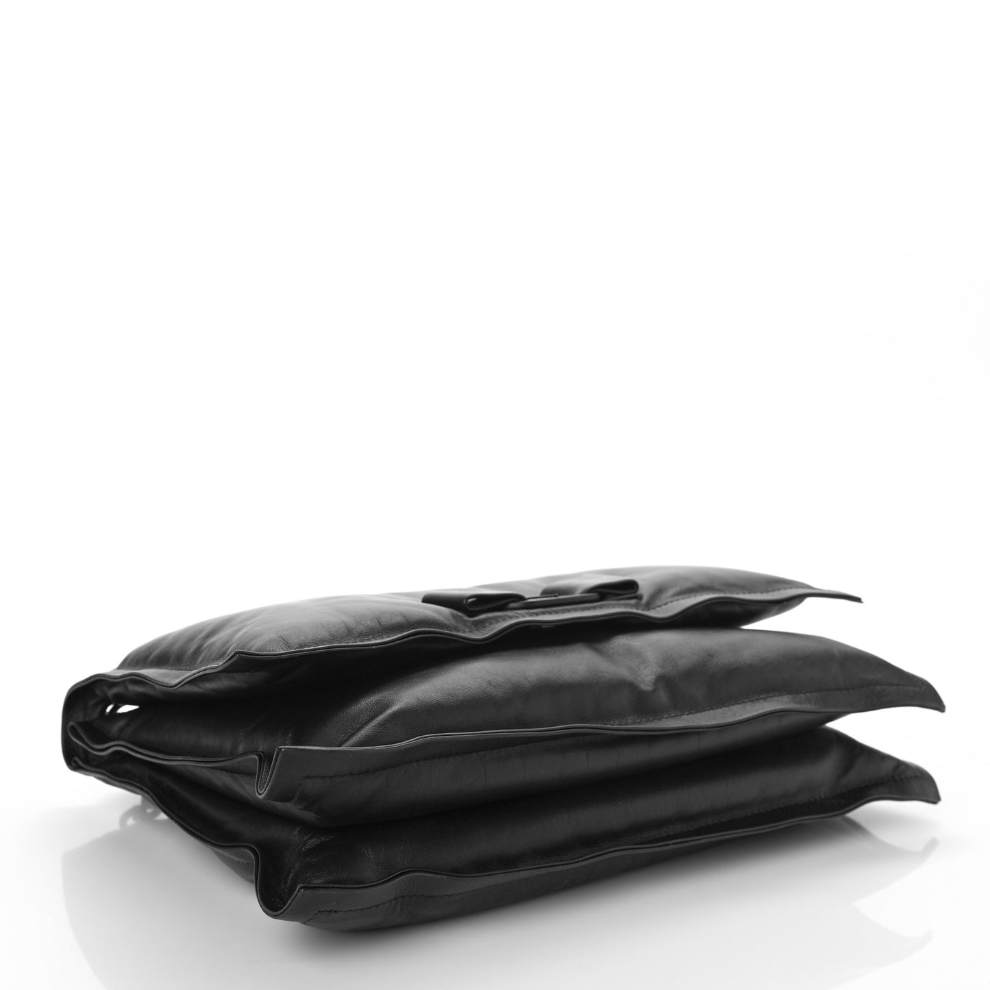 Calfskin Medium Viva Bow Shoulder Bag Black