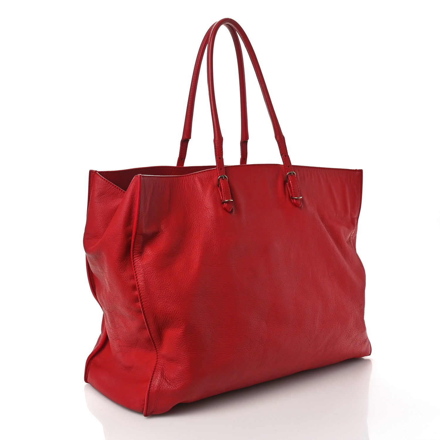 Balenciaga Veau Souple Papier A4 Zip Around Tote Rouge 2 of 10