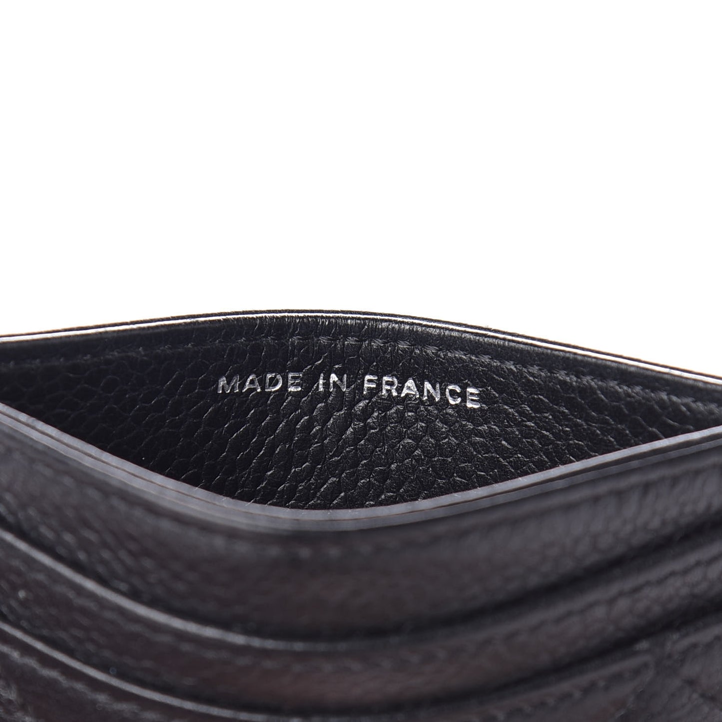 Caviar Quilted Card Holder Black