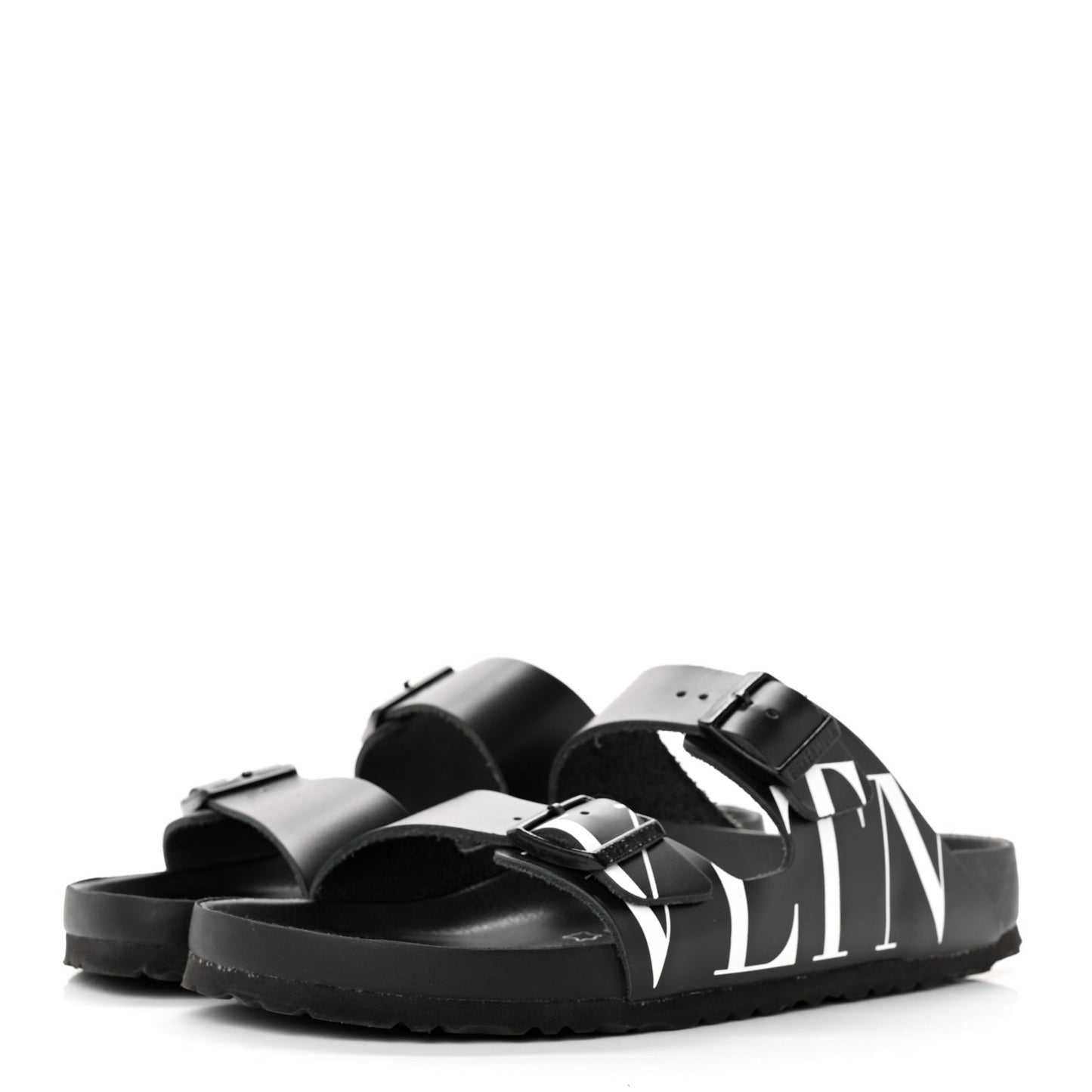 Calfskin VLTN Birkenstock Slide Sandals 43 Black