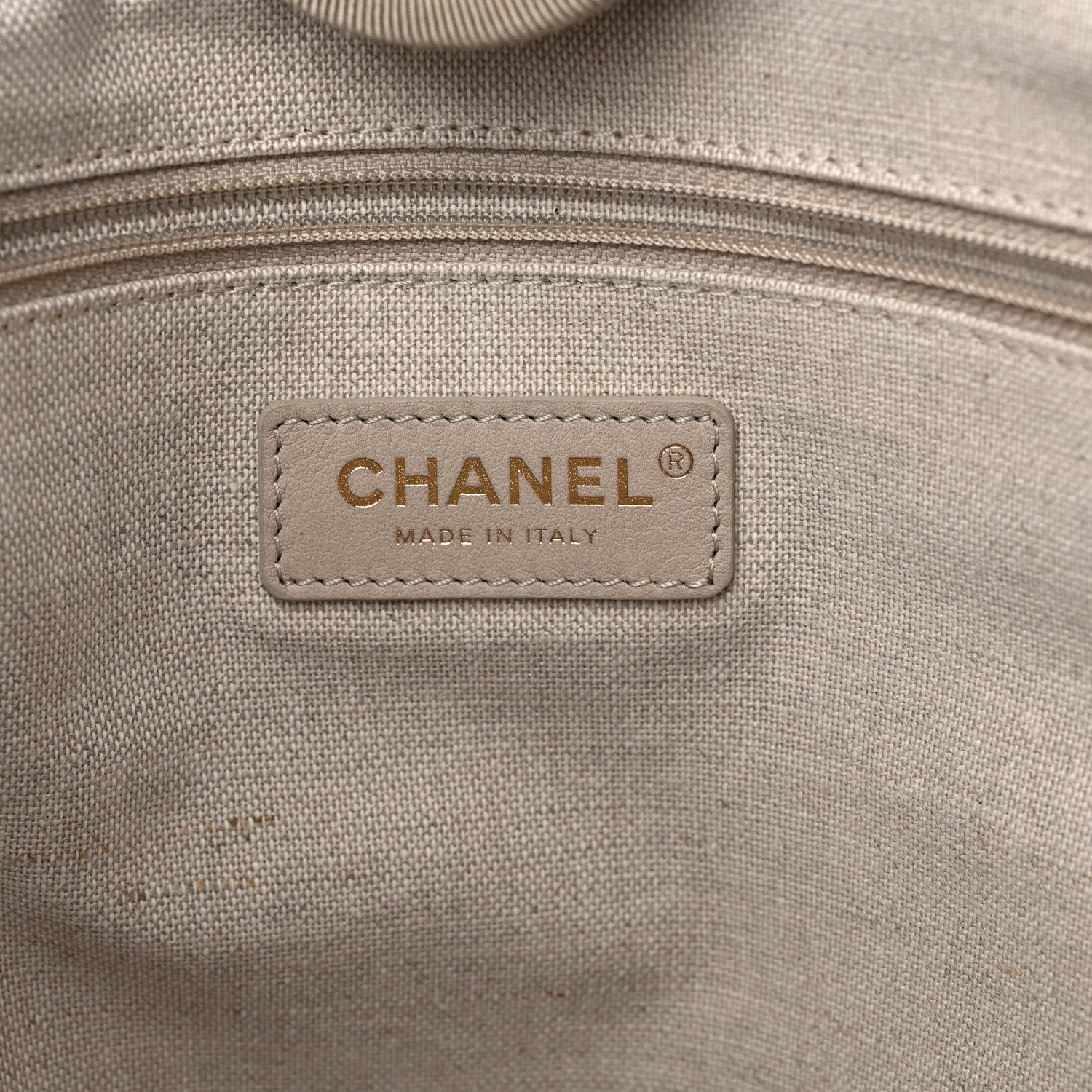 Chanel Mixed Fibers Small Deauville Tote Blue Beige 7 of 12