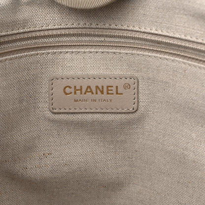 Chanel Mixed Fibers Small Deauville Tote Blue Beige 7 of 12
