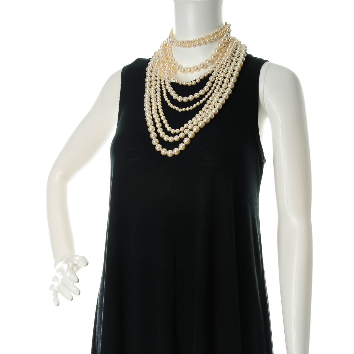 Chanel Pearl Multi Strand CC Necklace Gold 2 of 4