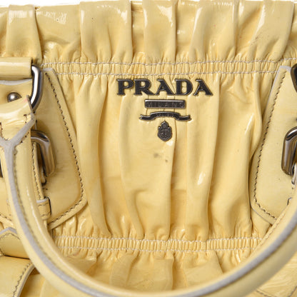 Prada Vernice Dressy Gaufre Shopping Satchel White 7 of 17