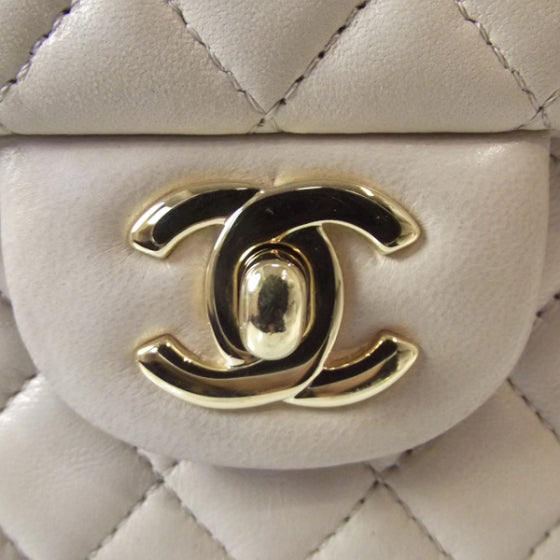 Chanel Lambskin Valentine Charms Medium Flap Beige 9 of 16