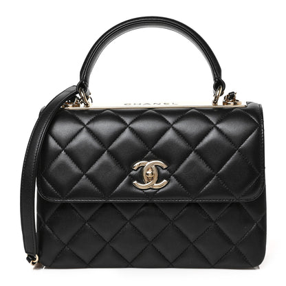 Chanel Lambskin Quilted Small Trendy CC Dual Handle Flap Bag Black 1 of 9