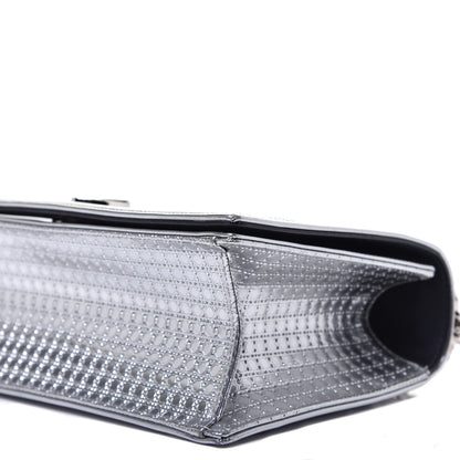 Christian Dior Metallic Patent Micro-Cannage Medium Diorama Flap Bag Silver 8 of 8