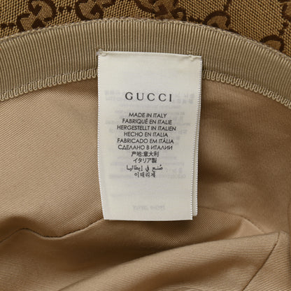 Gucci Monogram Textured Dollar Calfskin GG Jago Bucket Hat M Cacao Beige 9 of 9