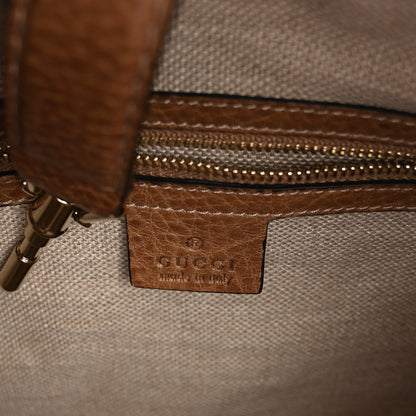 Gucci Pebbled Calfskin Medium New Jackie Shoulder Bag Brown 6 of 9
